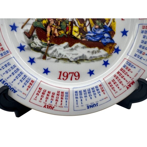 1979 America the Beautiful Calendar Plate Spencer Gifts Series IV 9" Patriotic - Picture 5 of 6